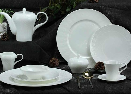 Phoenix Embossed Bone China Dinnerware Set 12pcs