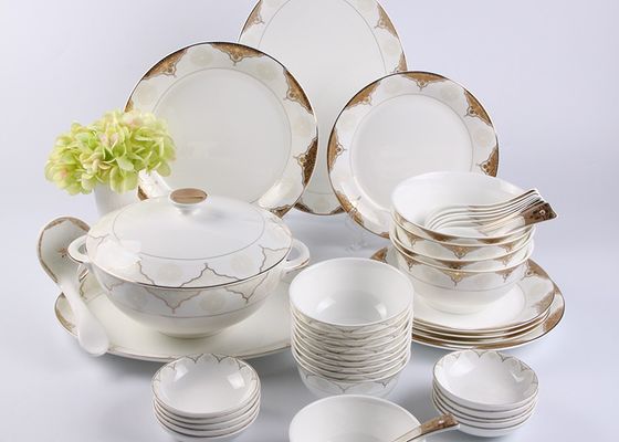 CIQ Certificate 45pc Bone China Dinner Set For 6 People