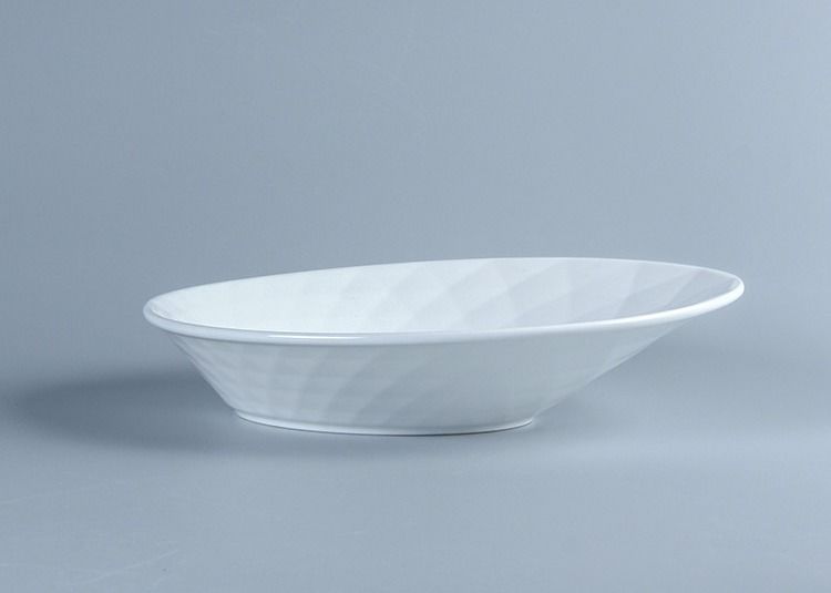 SGS 6 Inch Unique Design Porcelain Angled Serving Bowl