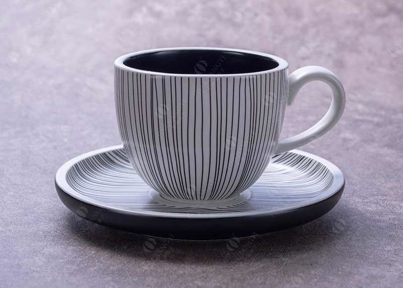 OEM ODM Scratch Proof 15 Piece Porcelain Coffee Set For 6