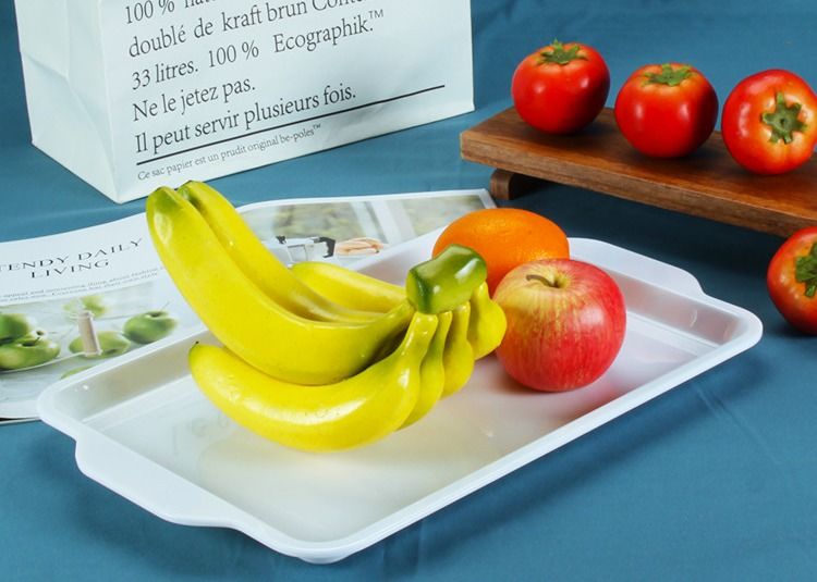Odorless Melamine 16.75" Food Serving Tray With Handle